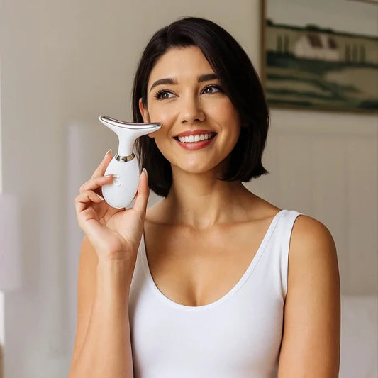 MASAJEADOR FACIAL ARRUGAS PAPADA LUZ LED